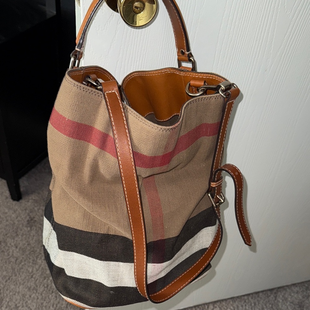Burberry Tan and Brown Shoulder Bag